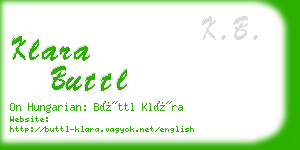 klara buttl business card